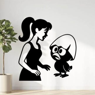 Sticker autocollant Barbie amie avec Calimero décoration decostickerstore - KVBOIZ