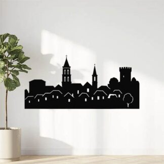Sticker autocollant skyline du village d'ARAMON décoration decostickerstore - LEU2SU