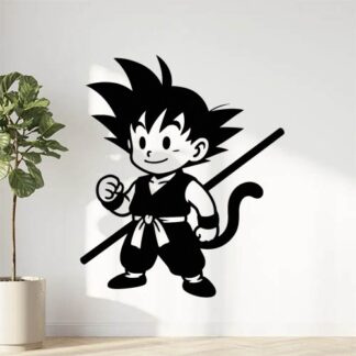 Sticker autocollant Goku petit queue de singe et bâton décoration decostickerstore - LG9D8P