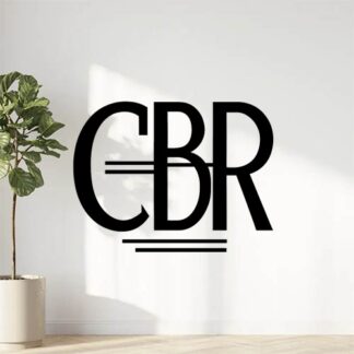 Sticker autocollant représentation du lettrage CBR stylé moderne style art déco décoration decostickerstore - MDAQIC