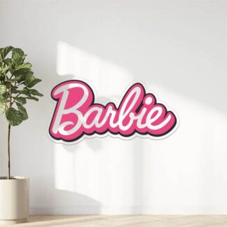 Autocollant Je veux le symbole écrit de Barbie rose à l'extérieur et blanc à l'intérieur mais comme avant. décoration decostickerstore - MJNITH