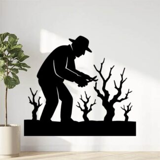Sticker autocollant tailleur de ceps de vigne en hiver décoration decostickerstore - ML2VGA