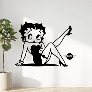 Sticker autocollant betty boop allongée et sexy avec logo mini décoration decostickerstore - VPQTMV