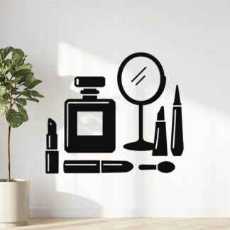 Sticker autocollant Bouteille parfum Chanel et produits cosmétiques et miroir et produits de beauté décoration decostickerstore - XHHXLD