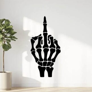 Sticker autocollant main en squelette qui lève le majeur décoration decostickerstore - XWKFJF