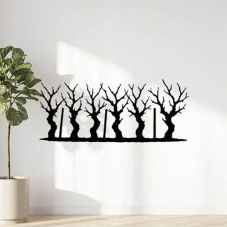 Sticker autocollant une rangée de 6 ceps de vigne en hiver décoration decostickerstore - YDV8SX