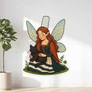 Autocollant Fée Bretagne chat noir décoration decostickerstore - YQI5NN