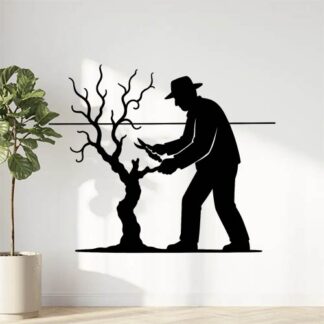 Sticker autocollant tailleur de ceps de vigne sur fil décoration decostickerstore - ZQUS27