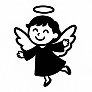Sticker autocollant Ange style enfantin joyeux décoration decostickerstore - CJWUJF