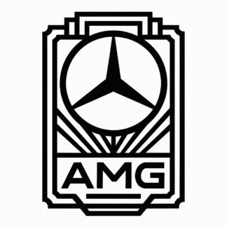 Sticker autocollant Logo Mercedes AMG stylisé art déco décoration decostickerstore - 7GSMYR
