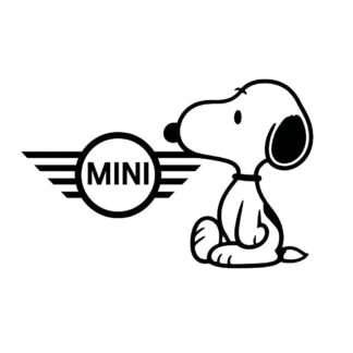 Sticker autocollant Logo mini et snoopy décoration decostickerstore - M9THP2