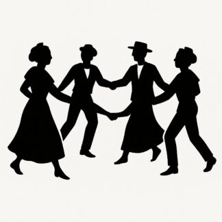 Sticker autocollant Ronde farandole arlésiennes, farandoleurs décoration decostickerstore - PRQPXU