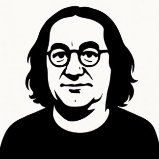 Sticker autocollant portrait coluche avec cheveux longs décoration decostickerstore - Y9HSH5