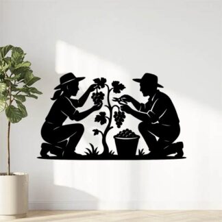 Sticker autocollant VENDANGEUSE, VENDANGEUR de ceps de vigne BAS décoration decostickerstore - JXQ5AI