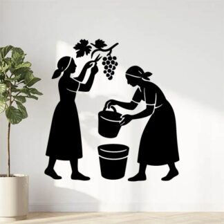 Sticker autocollant VENDANGEUSES RAISIN décoration decostickerstore - NUXGSB