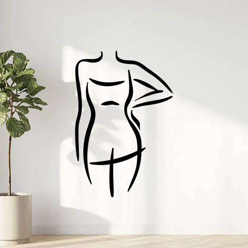 sticker autocollant femme silhouette Sensualité 5R8D9