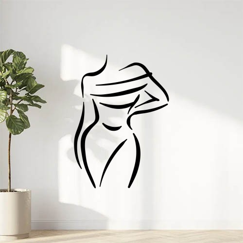 sticker autocollant femme silhouette Sensualité EAW3P