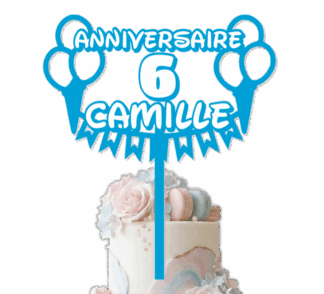 3D topper cake anniversaire