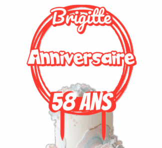 3D topper cake cercles