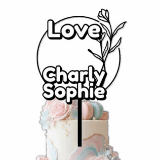 3D topper cake fleurs